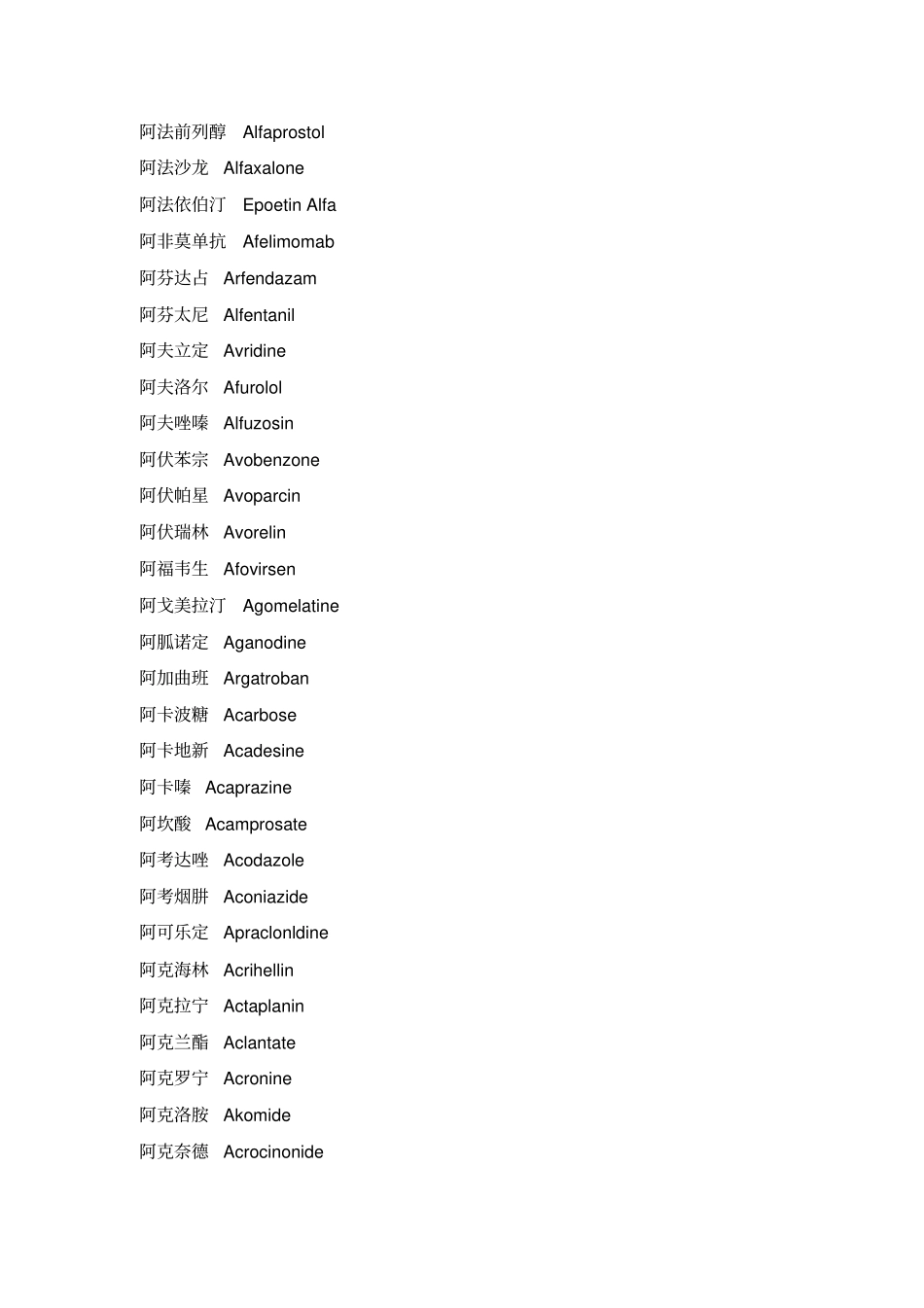 药品名称中英文对照表_第3页