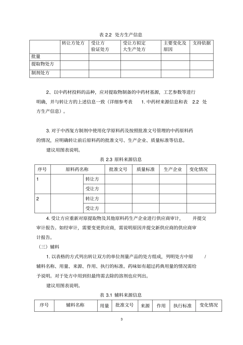 药品技术转让药学研究信息汇总表中药_第3页