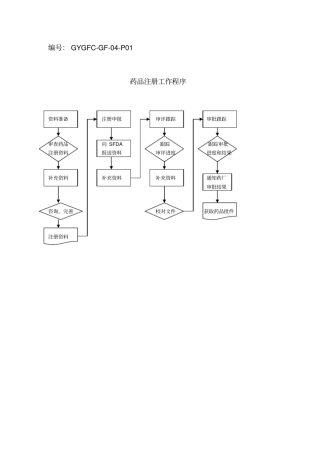 药品注册工作流程