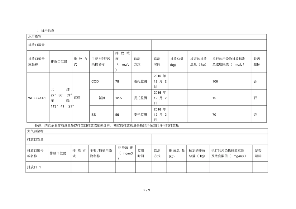 萍乡雄仁油料陶瓷化工有限公司环境信息公开表001_第2页