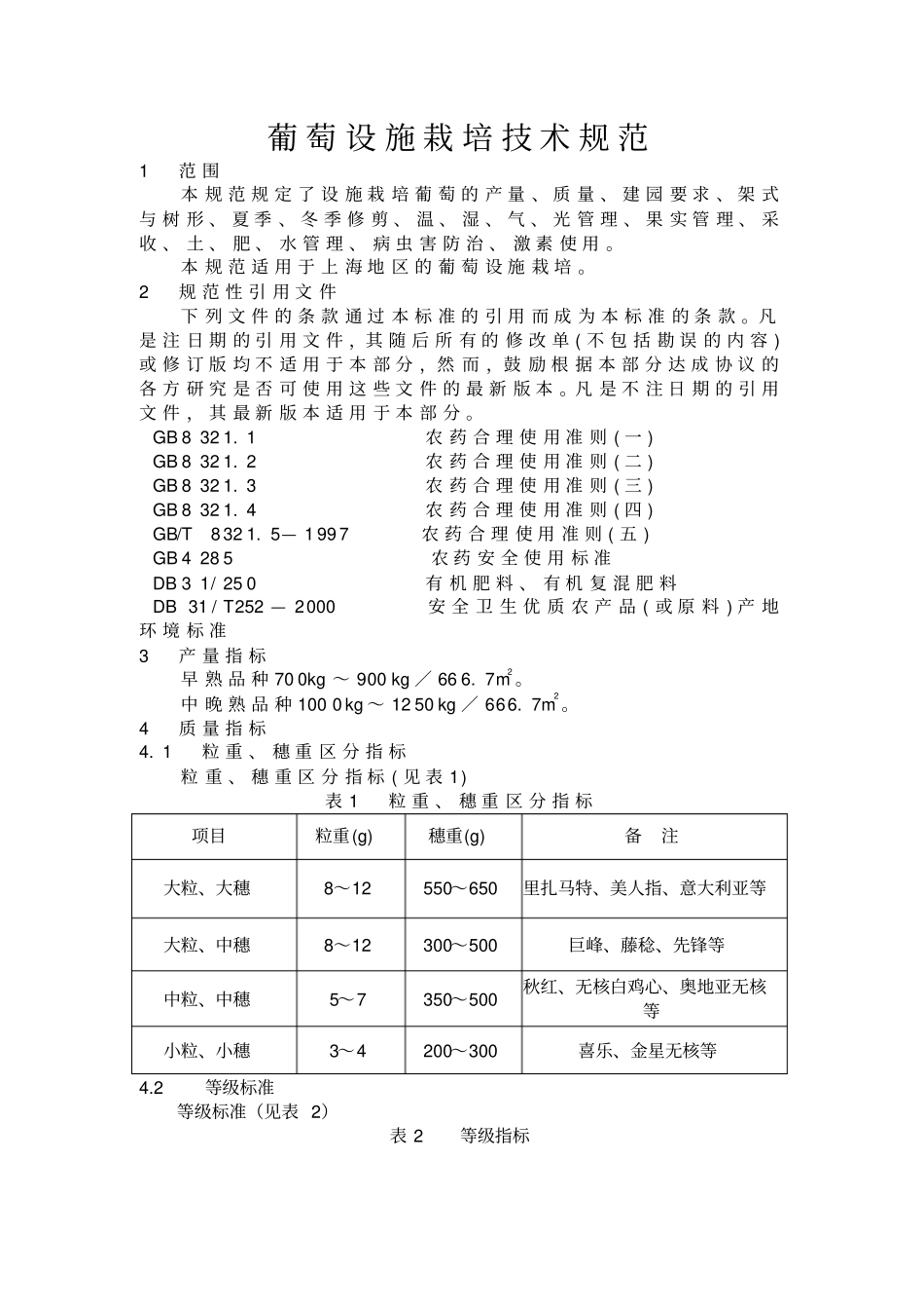 葡萄设施栽培技术规范资料_第1页
