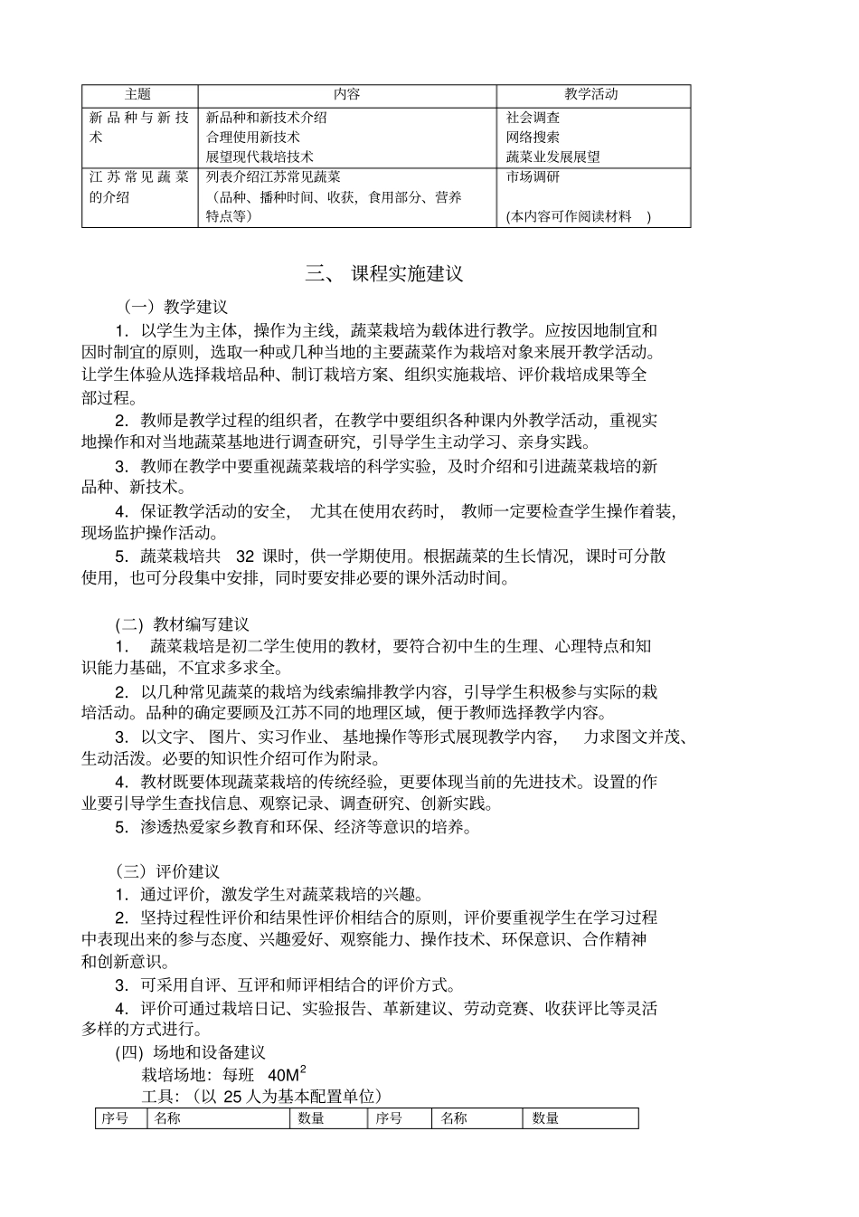蔬菜栽培课程纲要_第2页