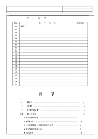 薪酬体系文件
