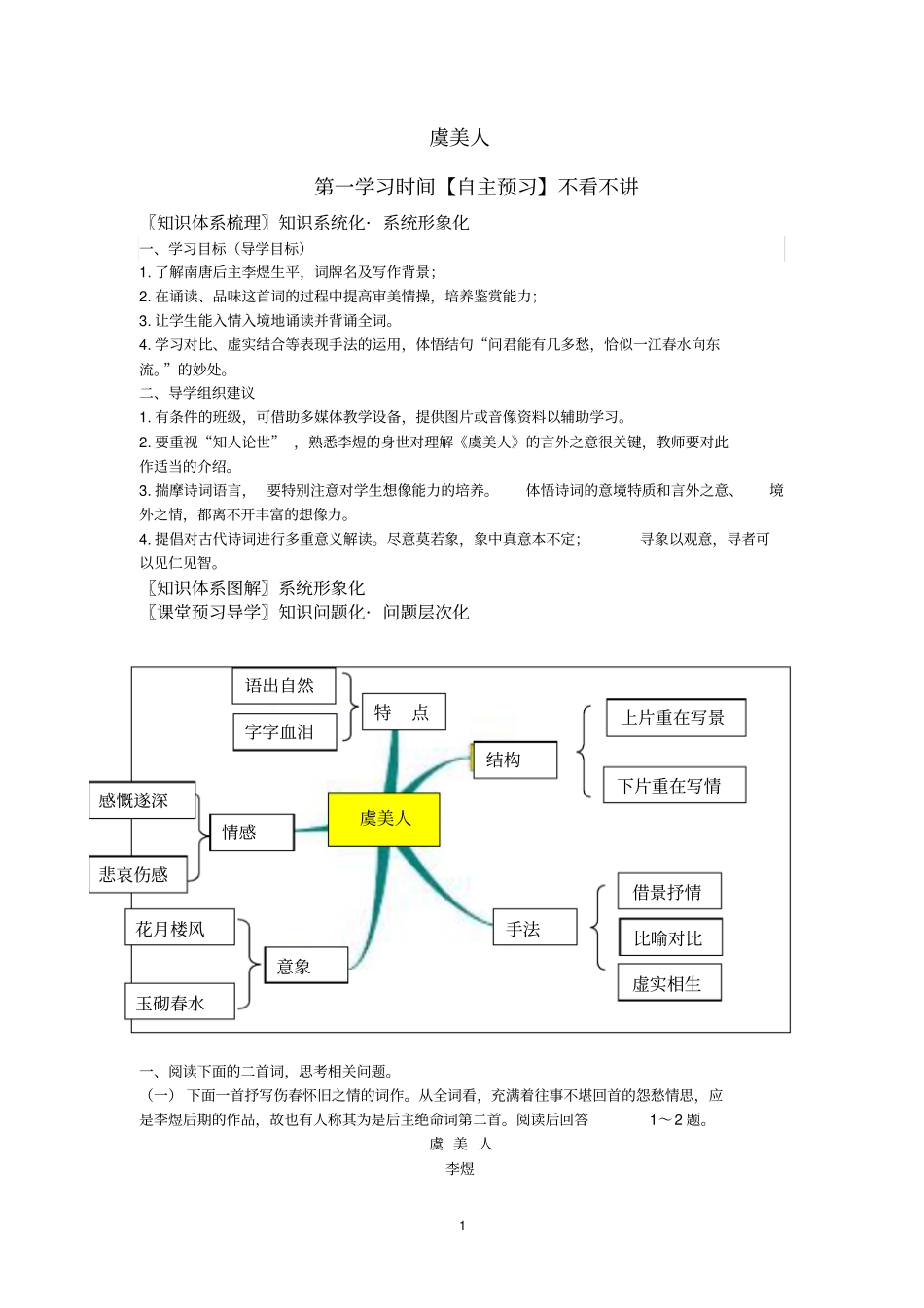 虞美人完成剖析_第1页