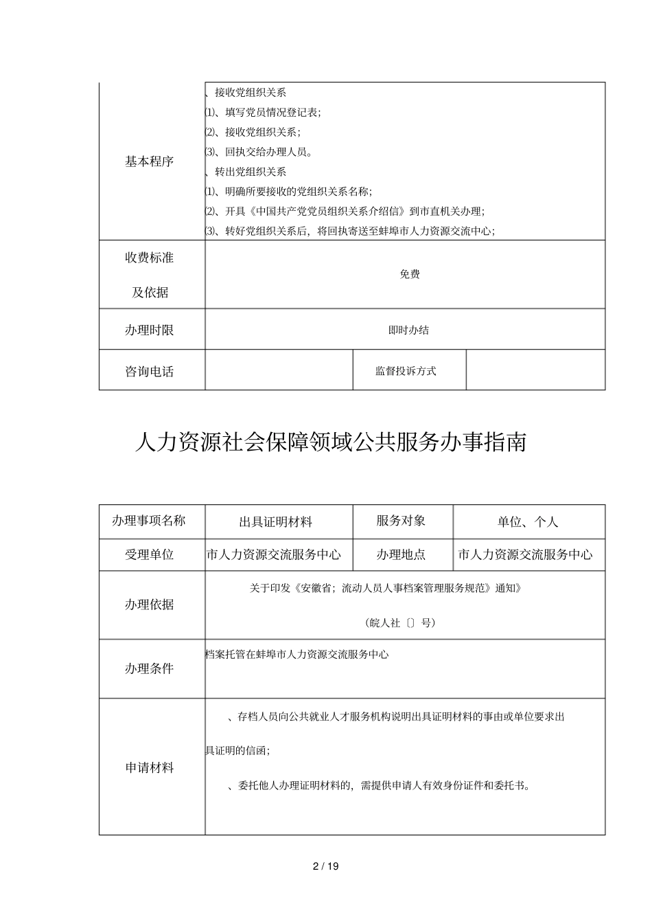 蚌埠人力资源交流服务中心服务指引_第2页