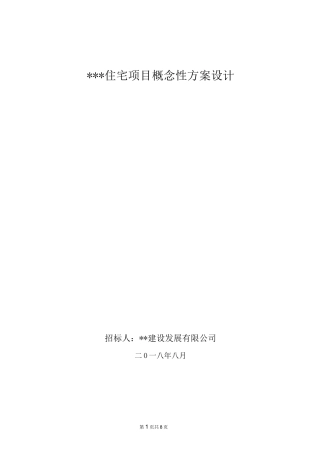 概念性方案设计招标书