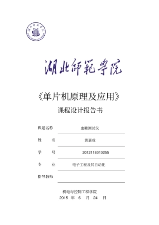 血糖测试仪资料