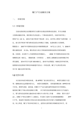 行业聚门户方案