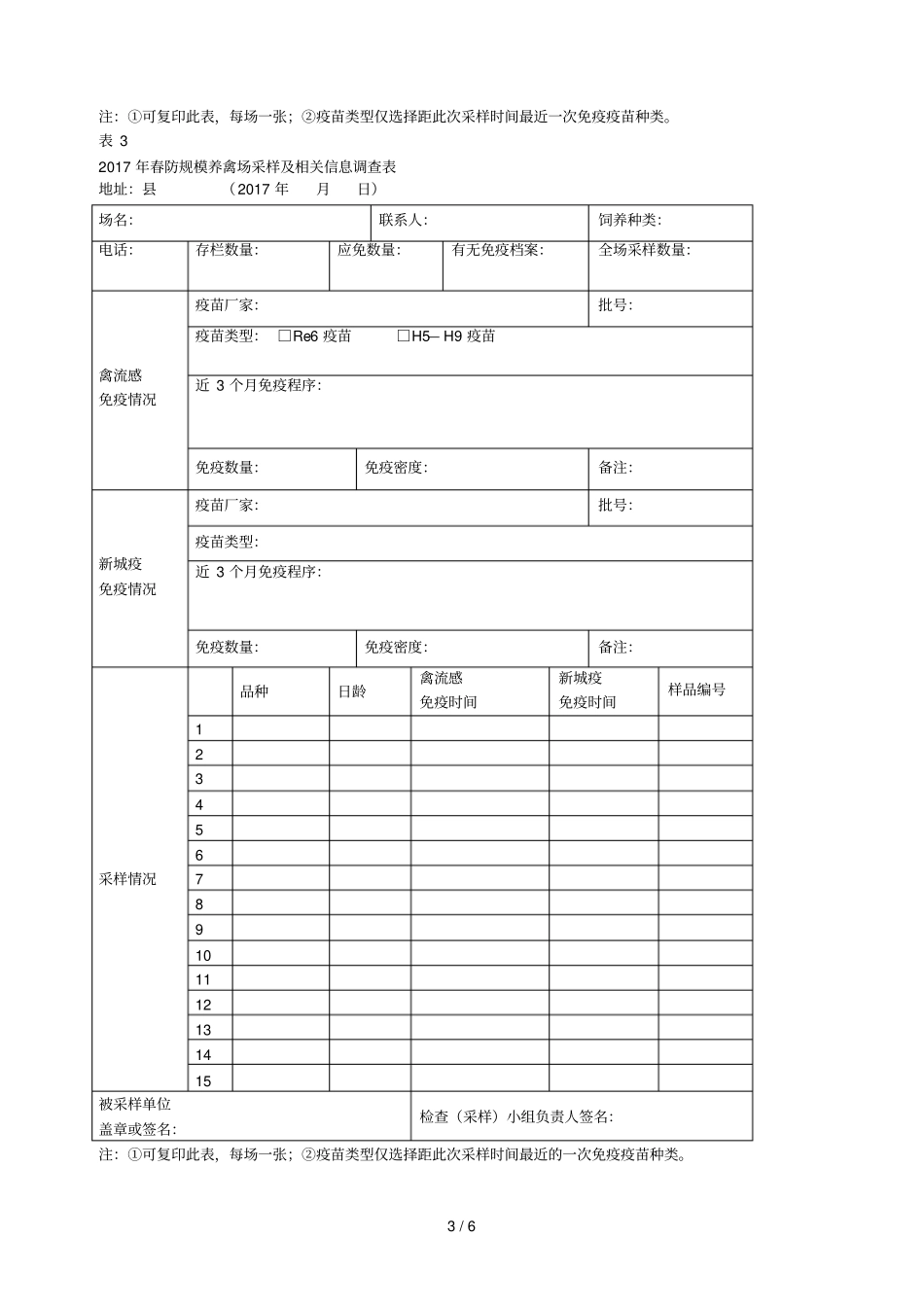 表12017年春防检查抽查基本情况汇总表_第3页
