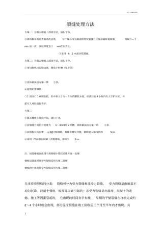 裂缝处理方法