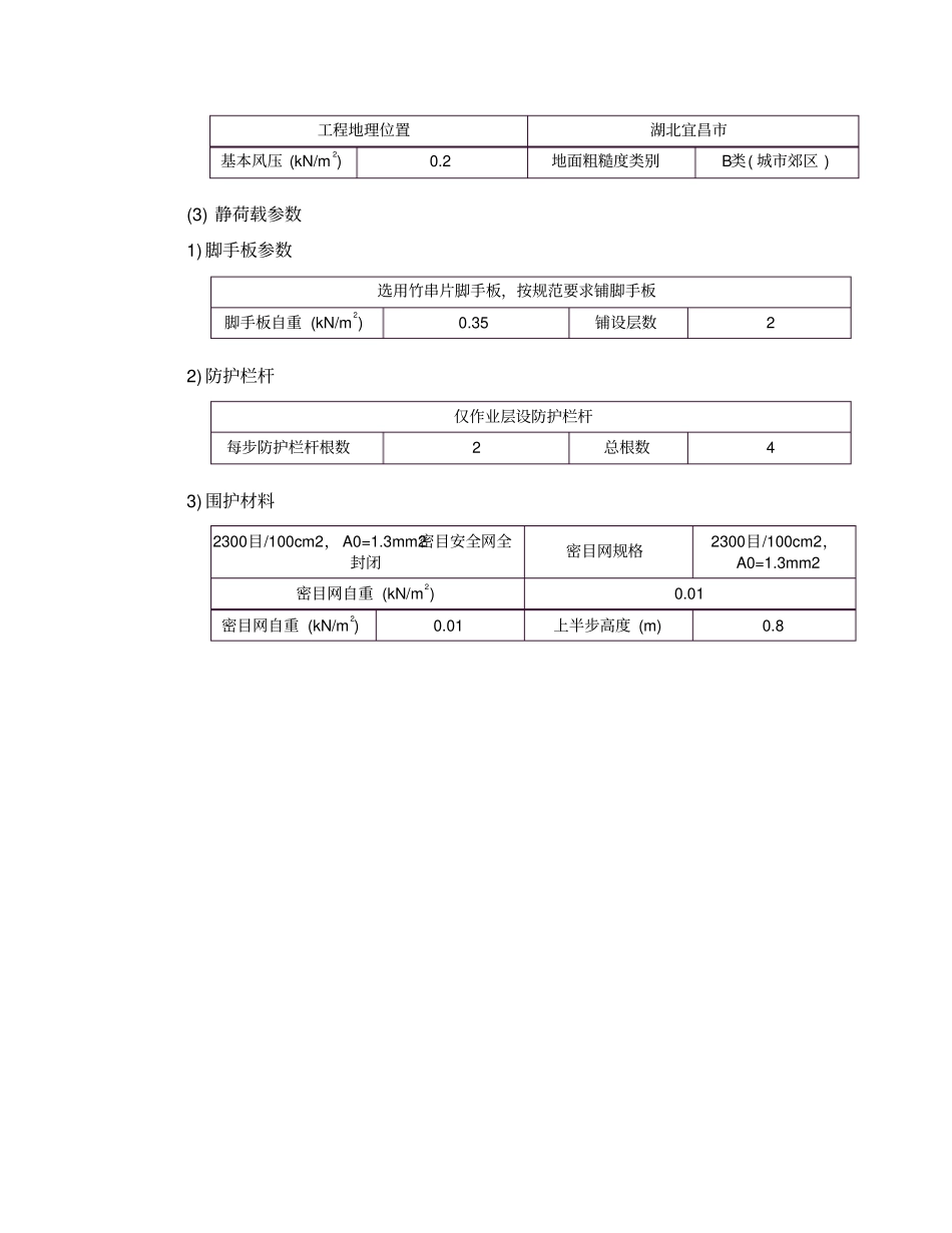 装修用扣件式落地双排脚手架计算书_第2页