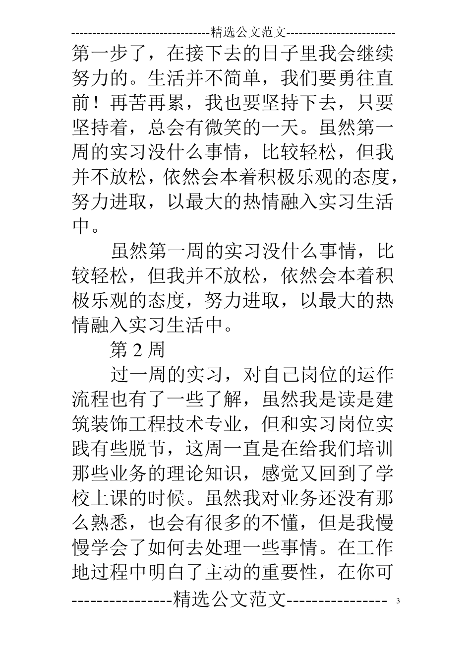 装饰设计实习周记_第3页