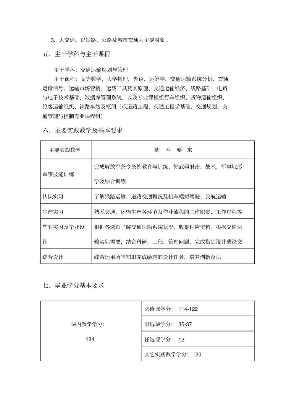 西南交通大学交通运输专业培养计划_第2页