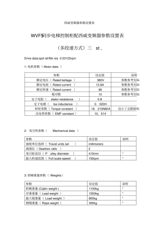 西威变频器参数设置表
