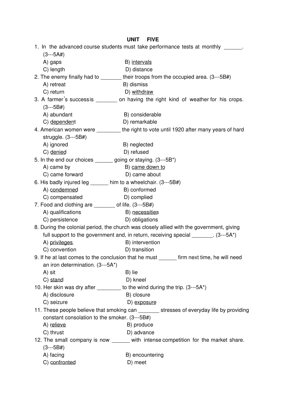 西安石油大学大二上英语题库10_第1页