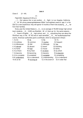 西安石油大学大一下学期英语试题1