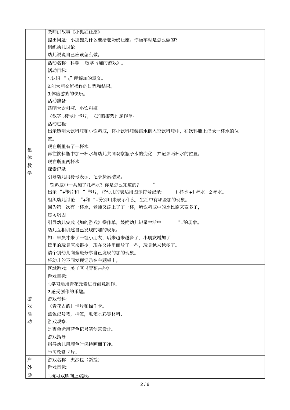 西岗区第十三幼儿园第六周一日教育教学计划下午班_第2页