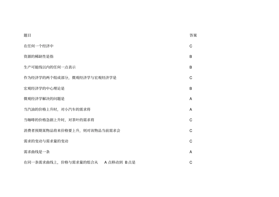 西方经济学试题_第1页