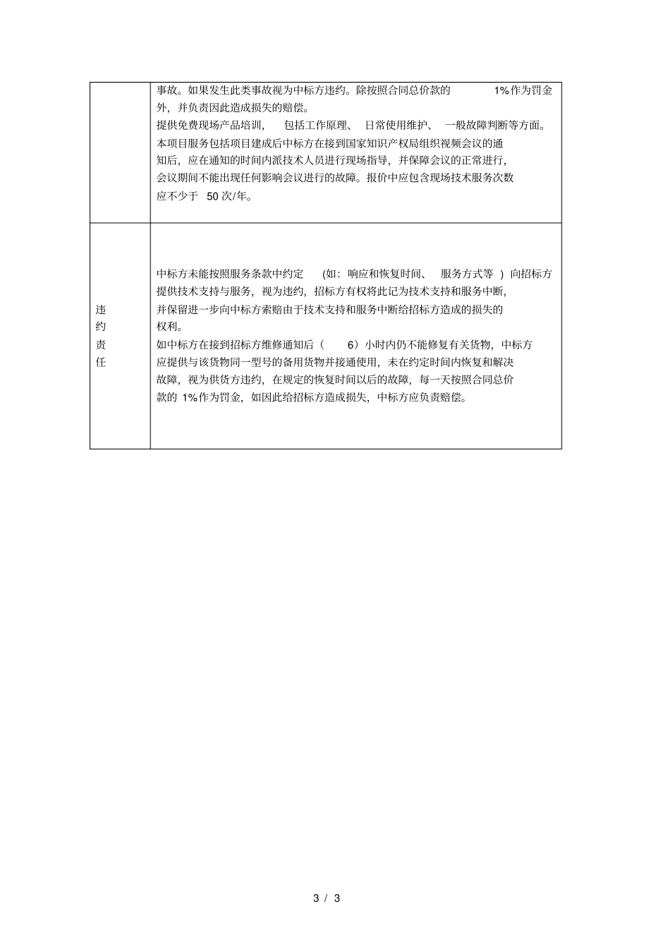 视频会议设备网上竞价采购需求_第3页