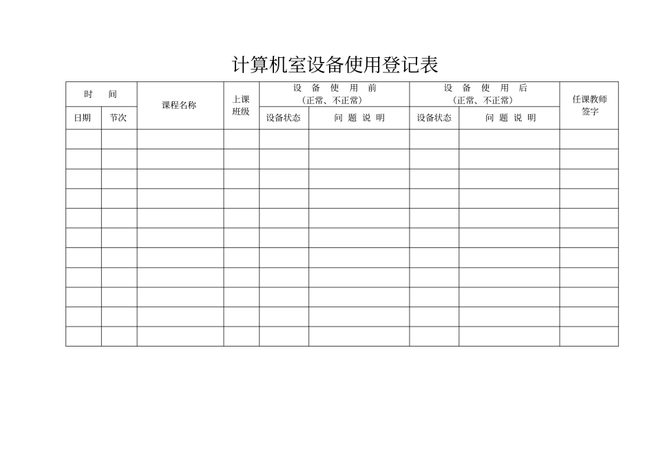 计算机室使用登记表合集_第2页