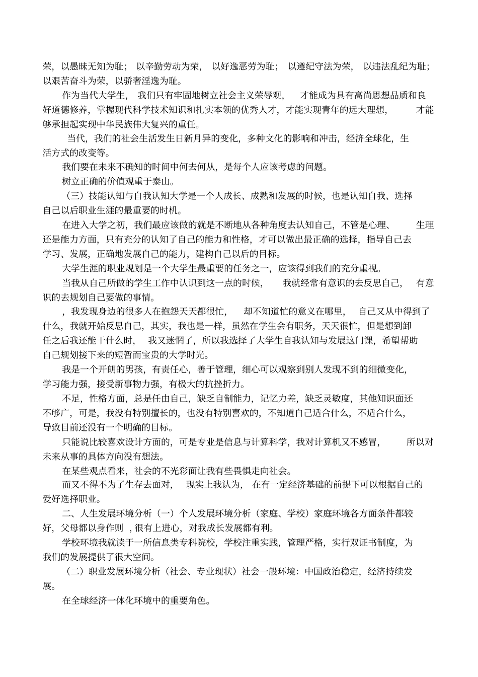 计算机应用技术专业大学生职业生涯规划书1_第2页