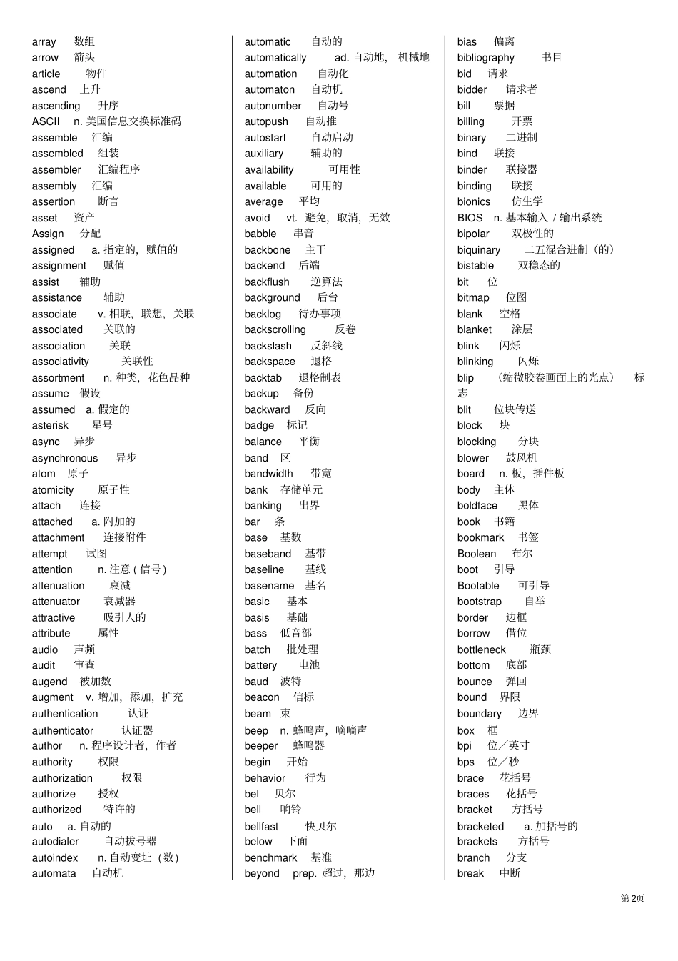 计算机英语单词_第2页