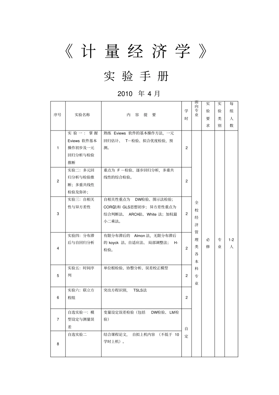计量经济学试验手册20070902_第1页