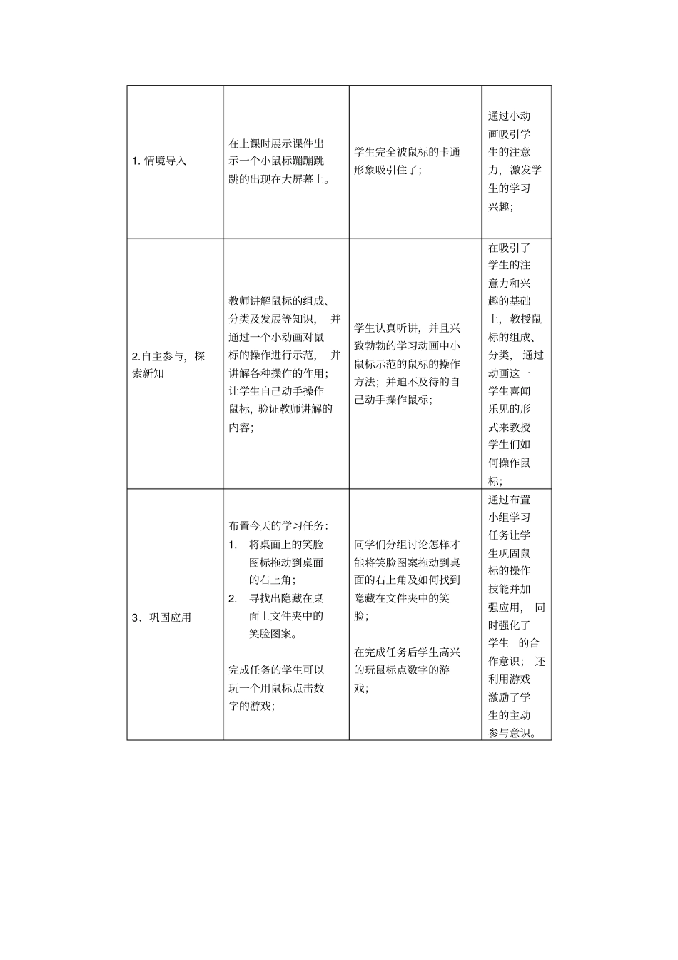 认识鼠标—教学设计与反思_第2页