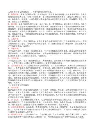 人体各部位常见的致病菌