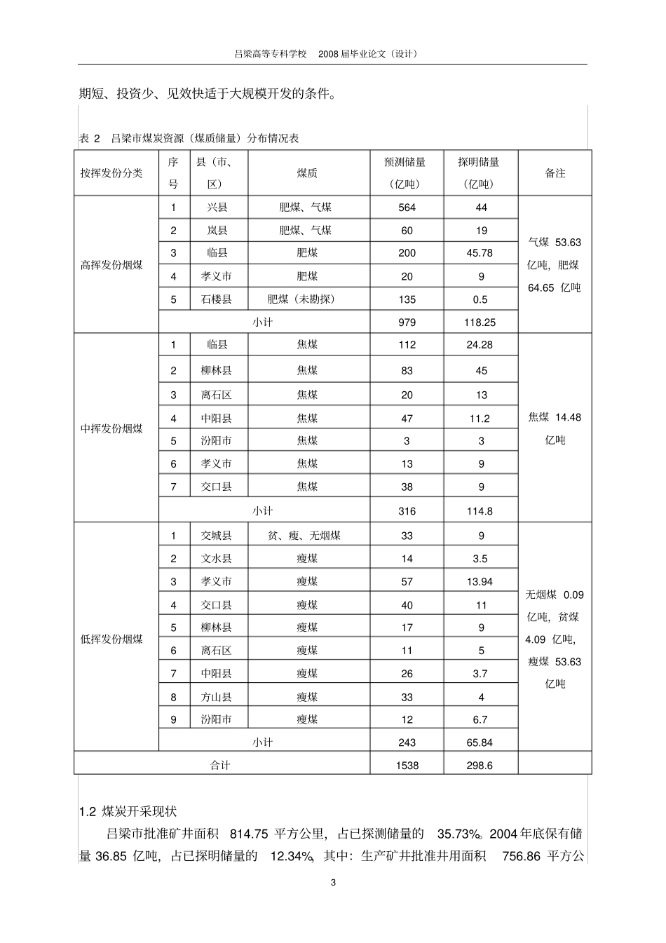 论文吕梁煤炭发展_第3页