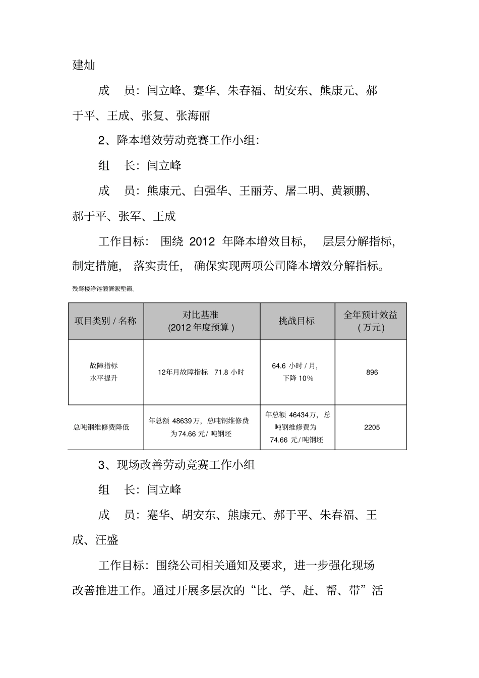 设备部对标找差降本增效劳动竞赛活动方案_第2页