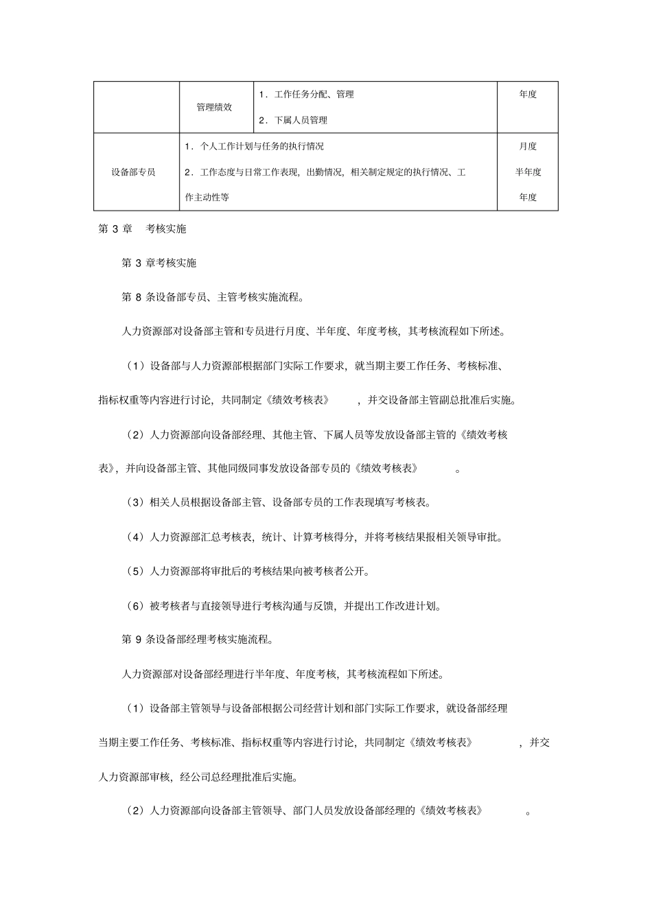 设备部绩效考核制度_第3页