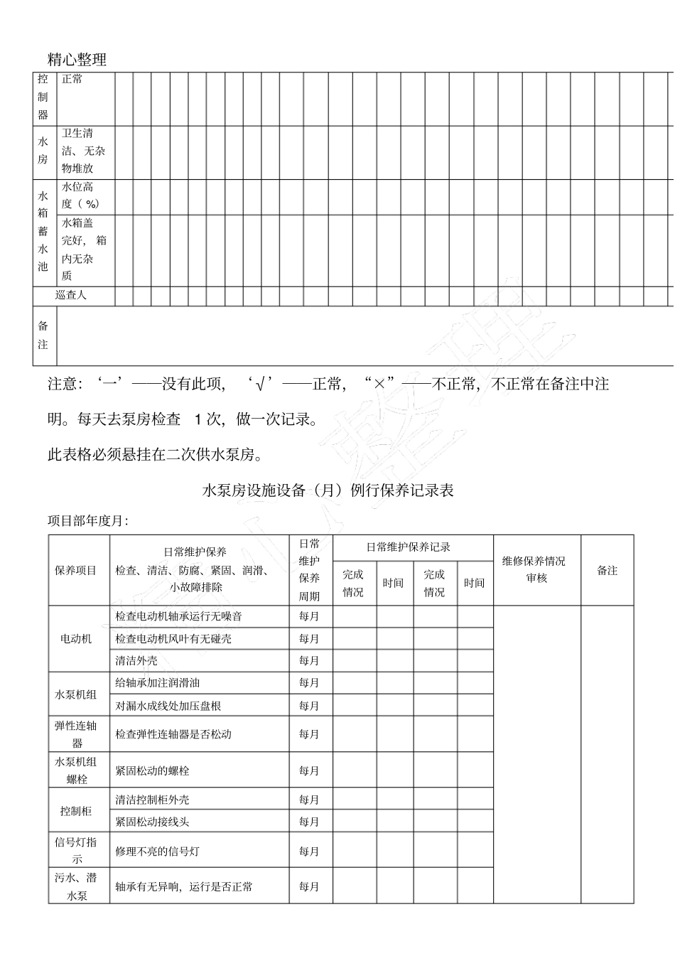 设施设备日常巡检表_第2页