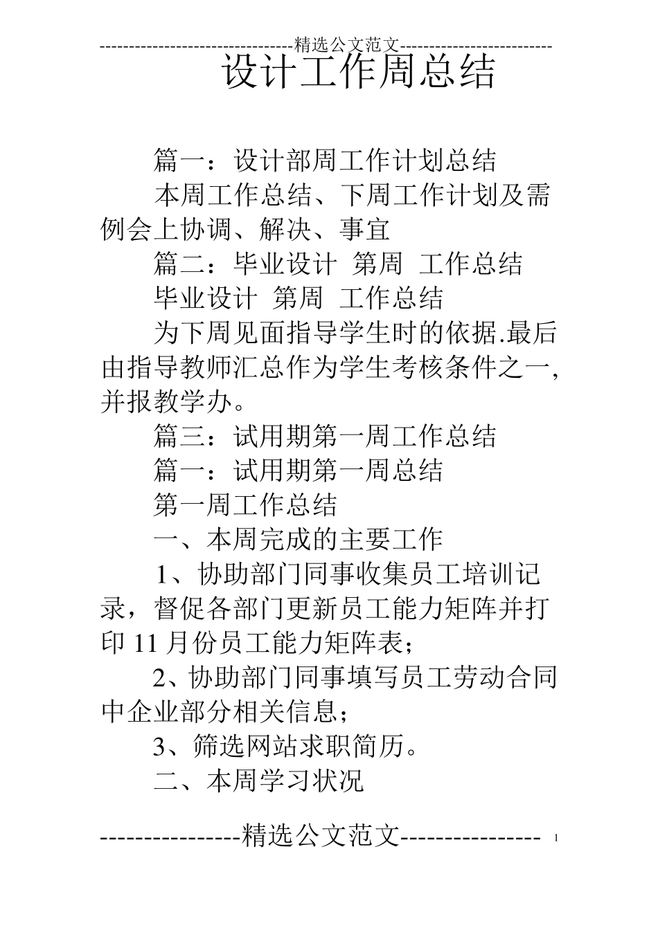 设计工作周总结_第1页