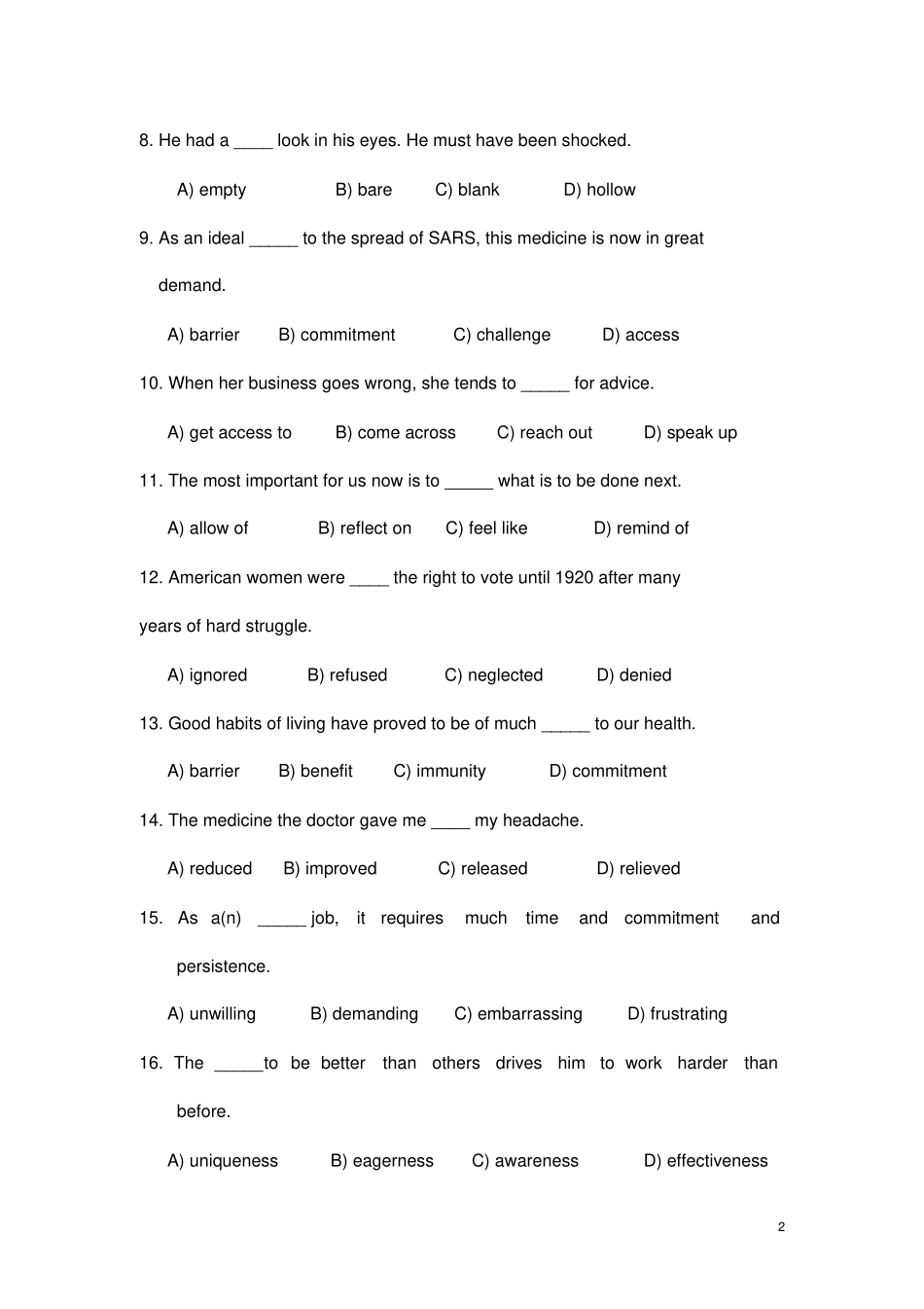 词汇精练240题1_第2页