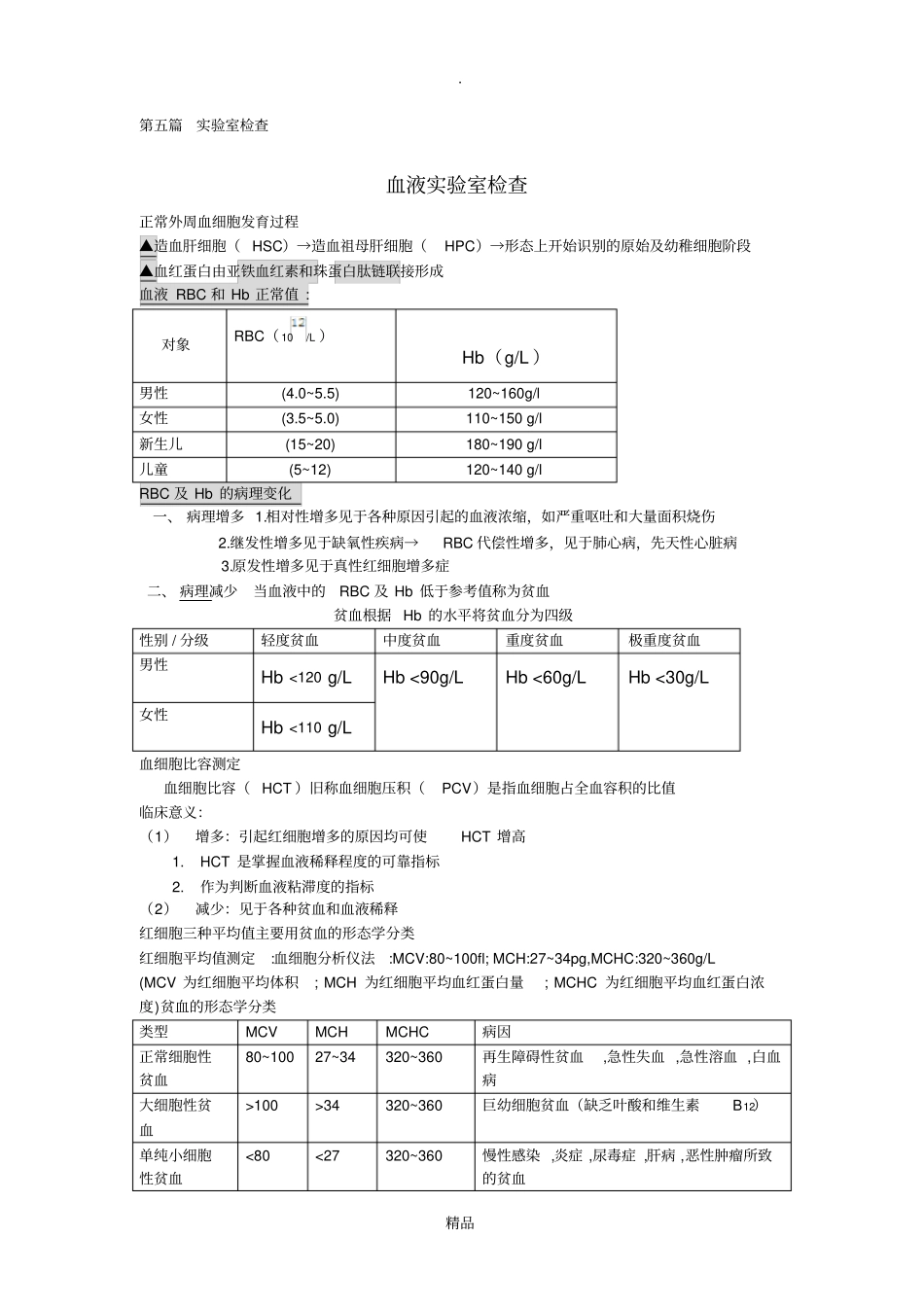 诊断学试验室检查重点内容_第1页