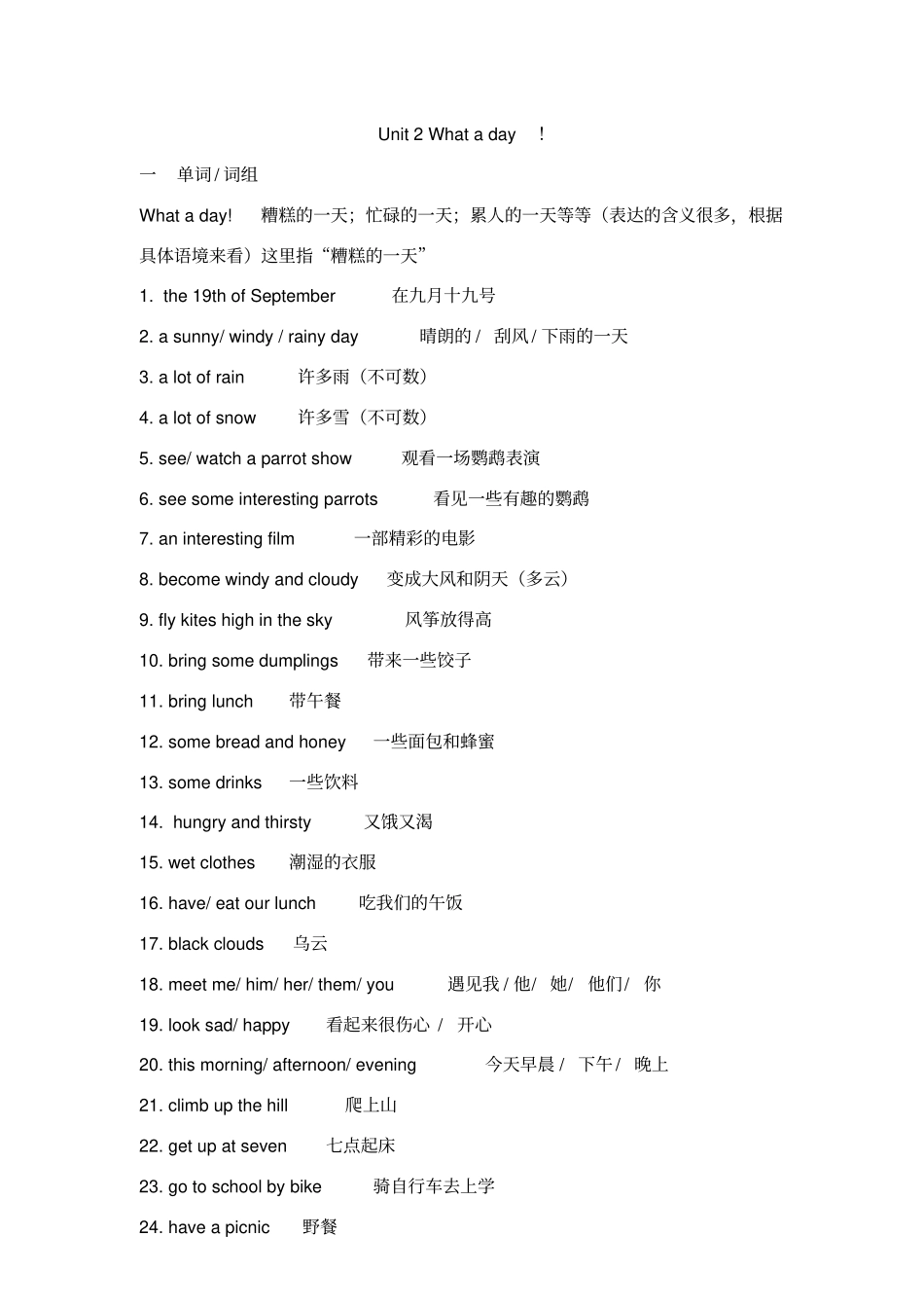 译林英语六年级上册词组复习_第3页