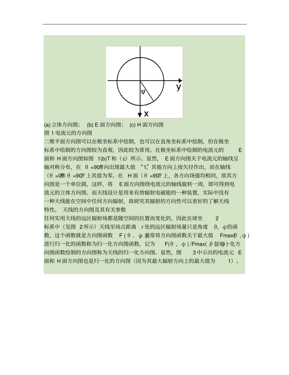 试验八、天线辐射的方向特性概要_第2页