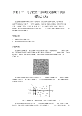 试验讲义-电子散斑全解