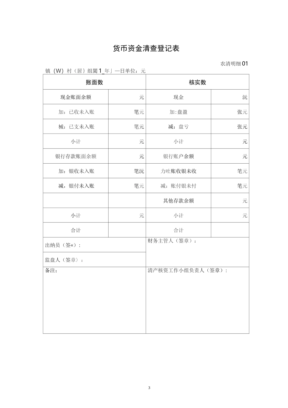清产核资25张表_第3页