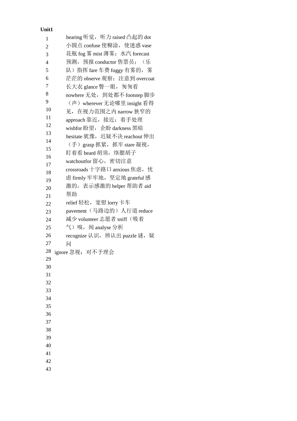 牛津模块三词汇表_第1页