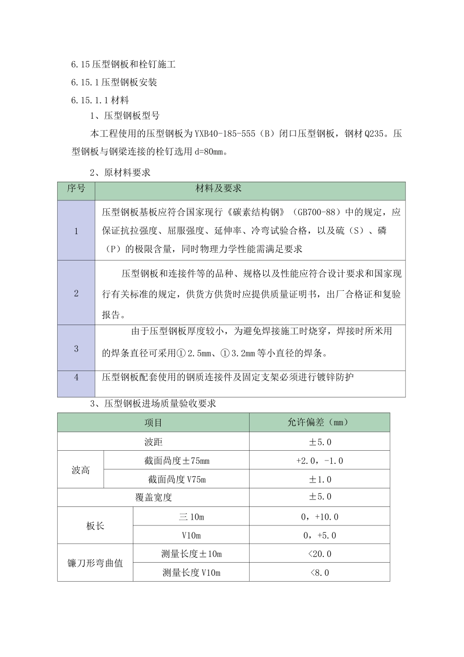 压型钢板和栓钉施工_第1页