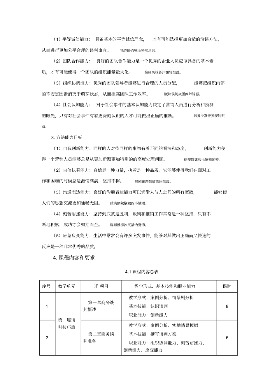 课程标准商务谈判与推销技巧_第3页