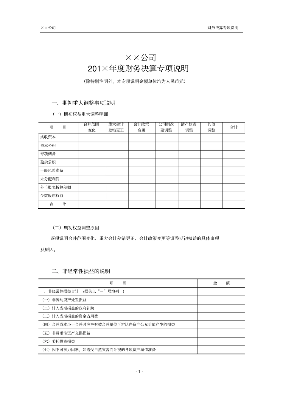 财务决算专项说明_第1页