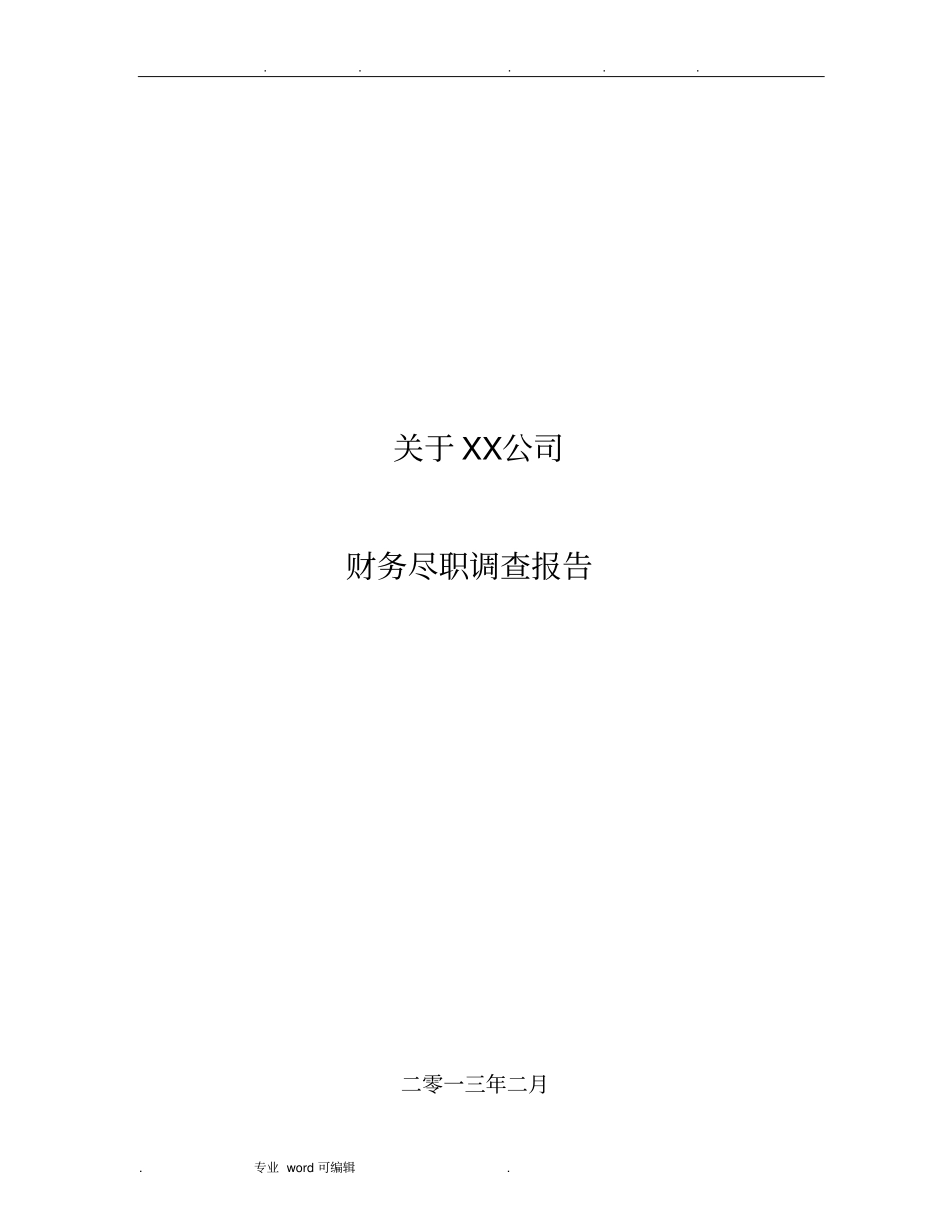 财务尽调报告_第1页