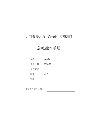 财务操作手册范本
