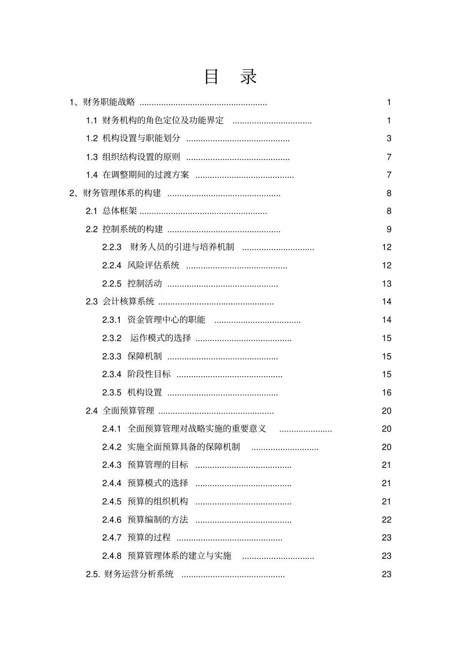 财务部门职能战略实施规划_第2页