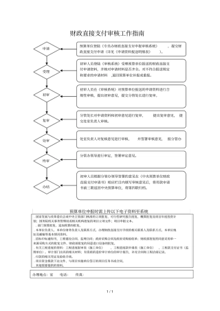财政直接支付审核工作指引