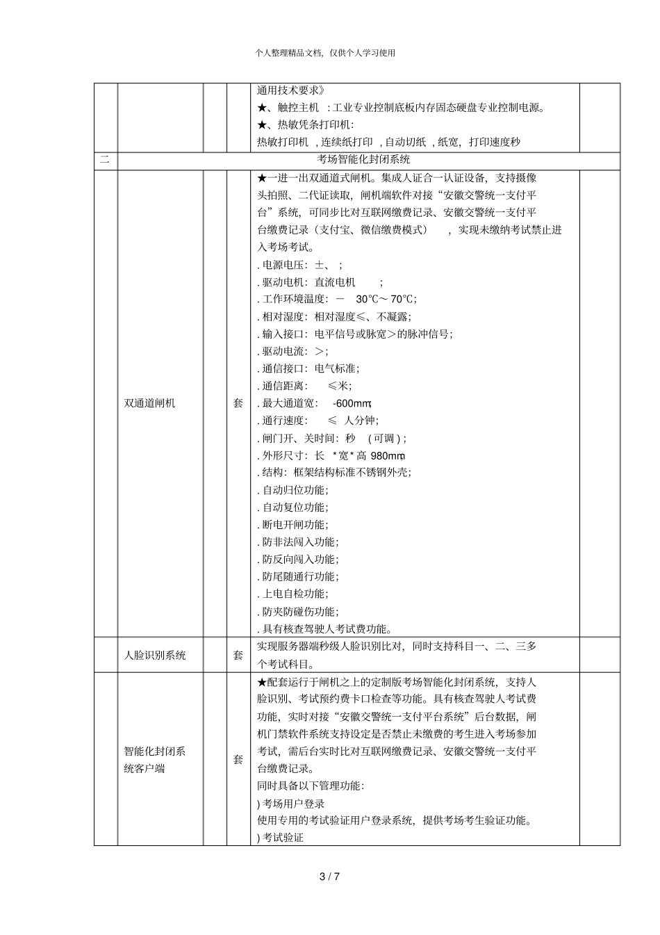 货物服务需求一览表_第3页