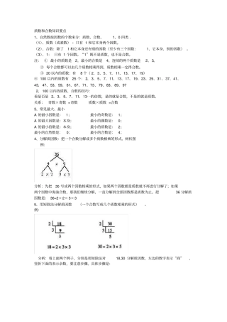 质数和合数-知识点整理